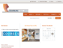 Tablet Screenshot of cedarburglibrary.org